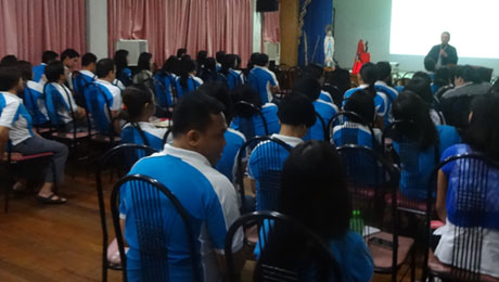 Bibiano Fajardo talks about Hilot  at the  Immaculate Heart of Mary College